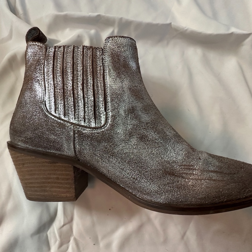 Metallic Pewter Booties - image 2
